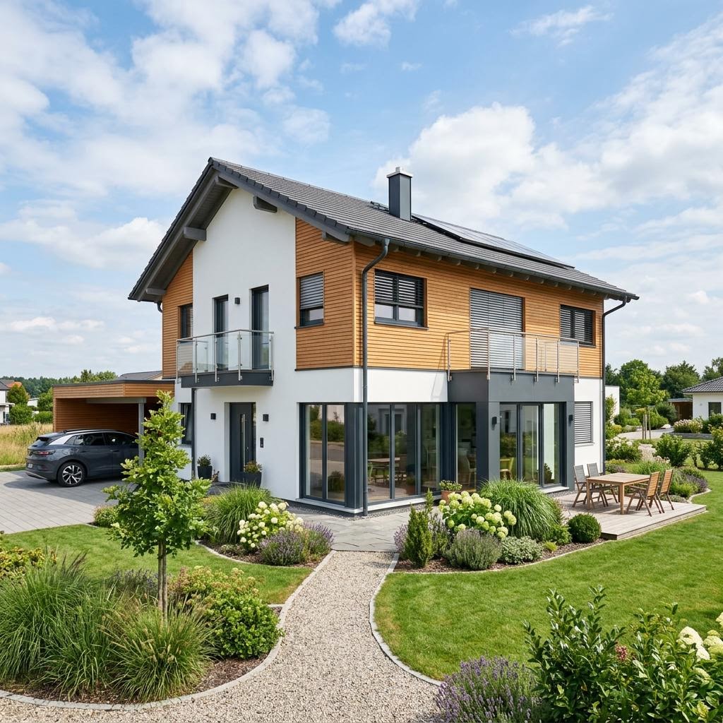 Einfamilienhaus TREND 155 von Hartl Haus — Echtholz-Fertighaus mit Elternbereich und 155 m²