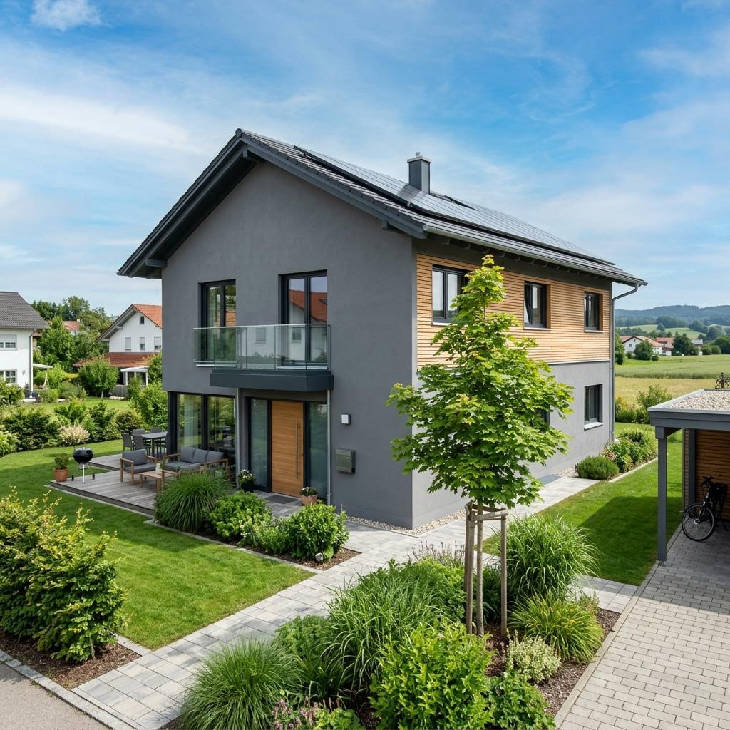 Einfamilienhaus VITA 125 von Hartl Haus — Echtholz-Fertighaus mit Satteldach und 125 m²