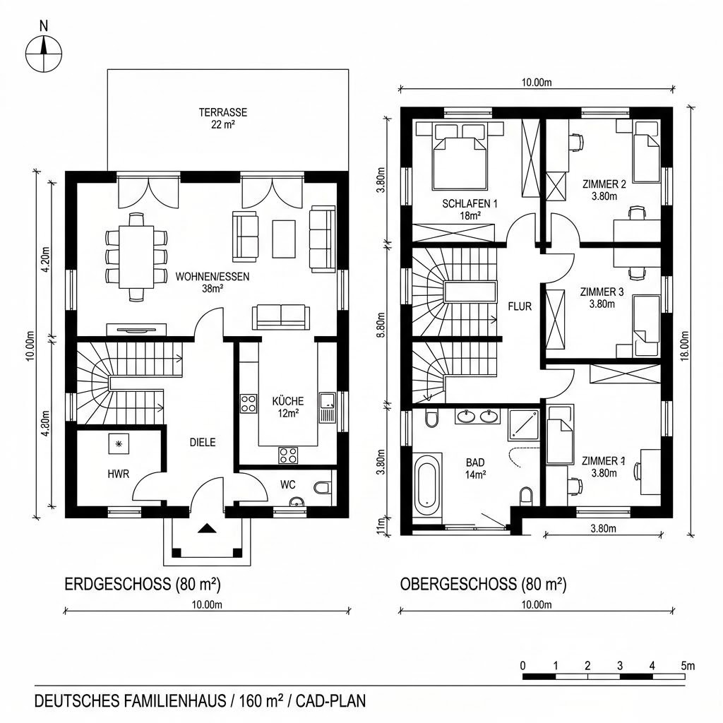 Grundriss VITA 160 von Hartl Haus — 160 m², 6 Zimmer