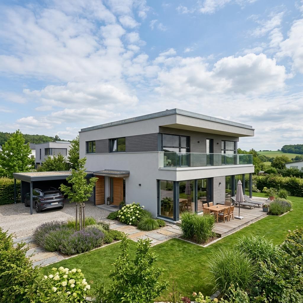 Flachdachhaus Linea 165 von Heinz von Heiden — Massivhaus mit Flachdach und 165 m²