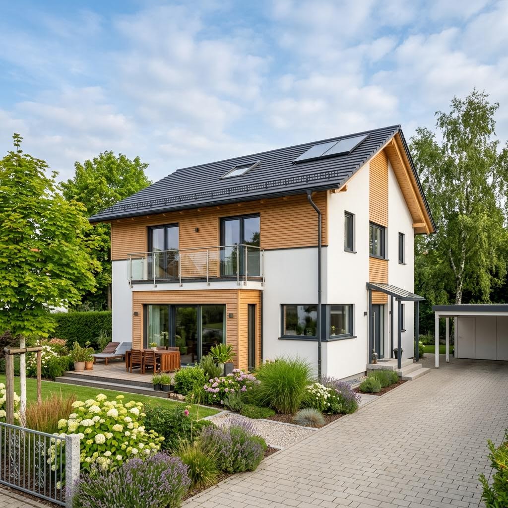 Einfamilienhaus Homestory 146 von LEHNER HAUS — Holzfertighaus mit Satteldach