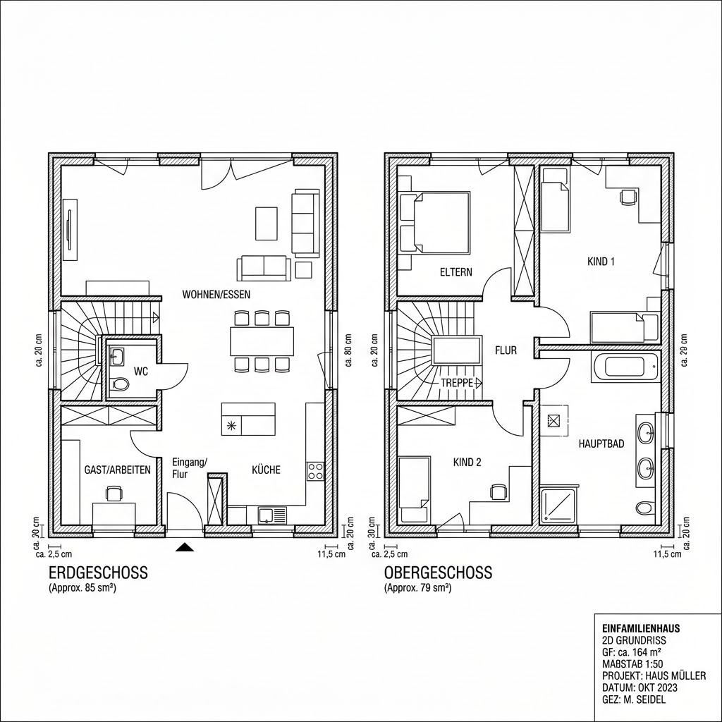 Grundriss Homestory 164 von LEHNER HAUS — 164 m², 5 Zimmer