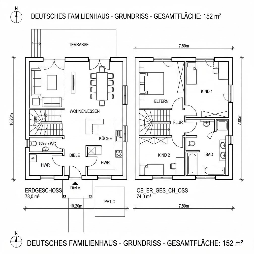 Grundriss Homestory Pult 152 von LEHNER HAUS — 152 m², 5 Zimmer