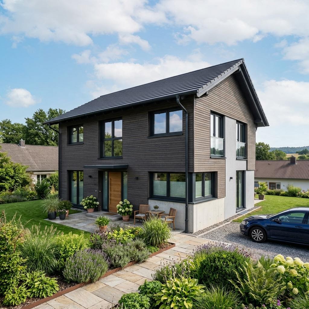 Einfamilienhaus SOLUTION 137 L V3 von Living Haus — Holztafelbau mit rund 137 m²