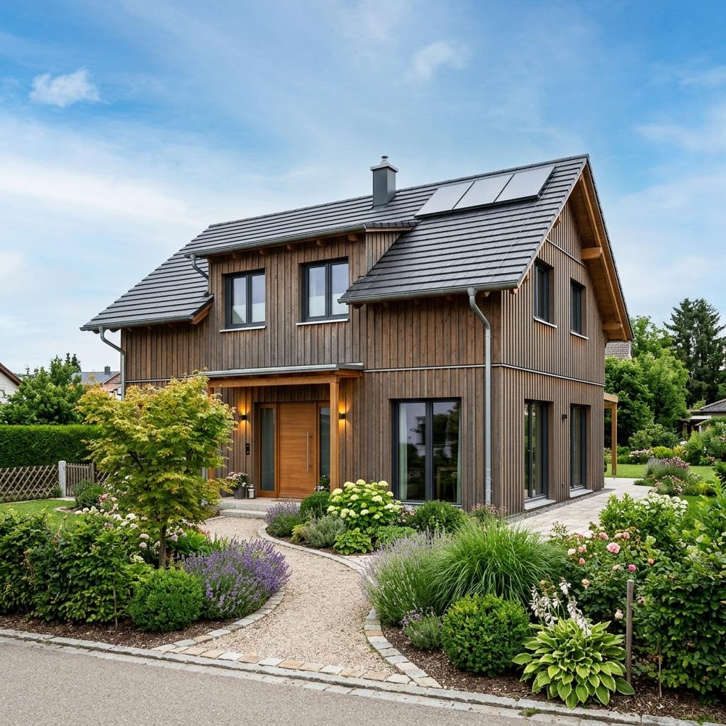 Einfamilienhaus Holzhaus Almblick 134 von Petershaus — Massivholzhaus mit rund 134 m²