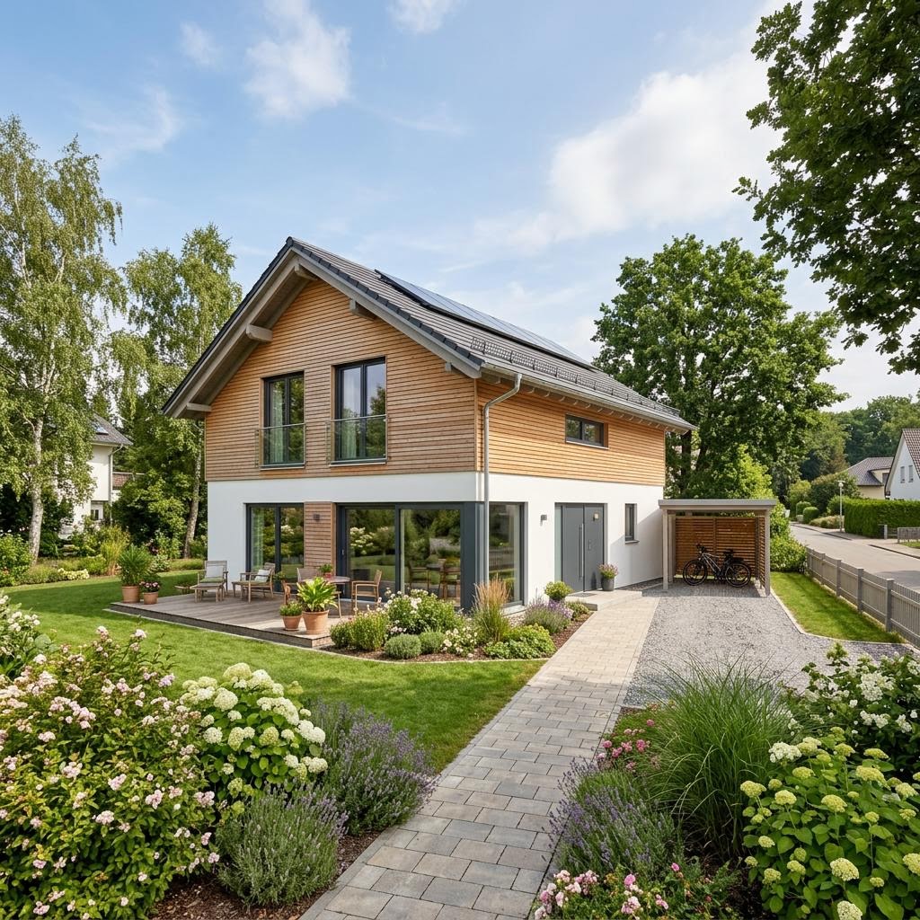Einfamilienhaus Casa Vita 140 von Rubner Haus — Naturholzhaus mit Satteldach und 140 m²