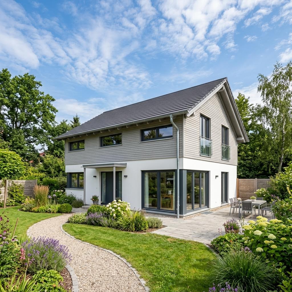 Kapitänshaus Boltenhagen 136 von ScanHaus Marlow — Fertighaus mit Zwerchgiebel und 136 m²