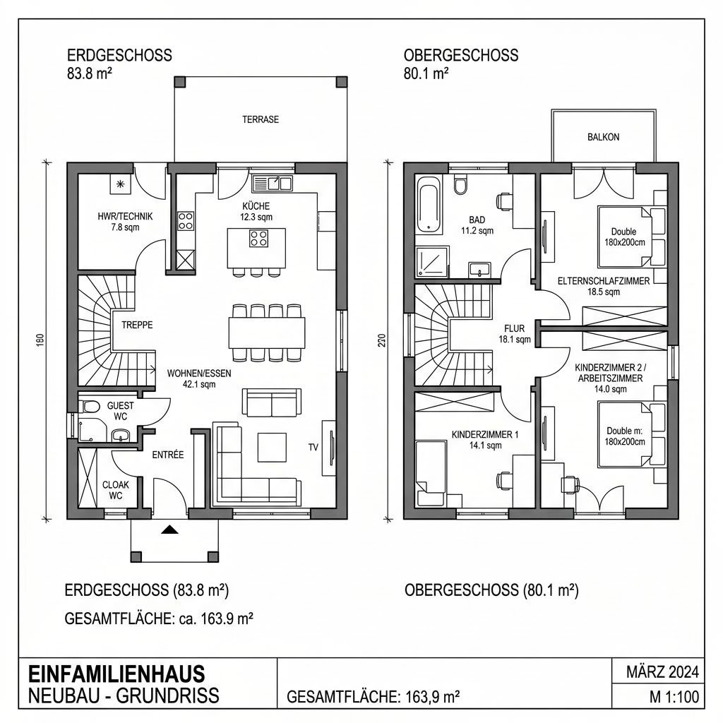 Grundriss Lifestyle 164 von Suckfüll Energiesparhaus — 164 m², 5 Zimmer