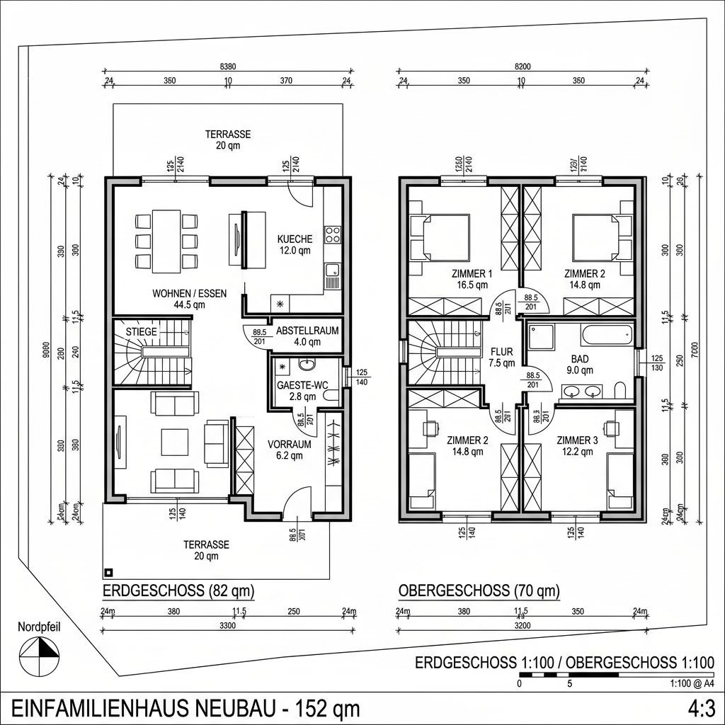 Grundriss Alpina 152 von TALBAU-Haus — 152 m², 5 Zimmer