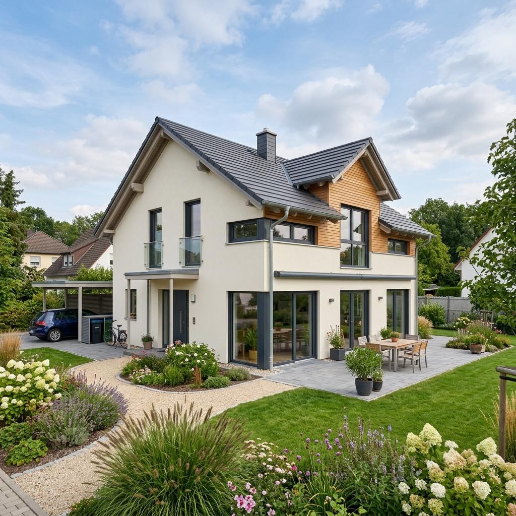 Einfamilienhaus Flair 110 von Town & Country Haus — Massivhaus mit Satteldach und 110 m²