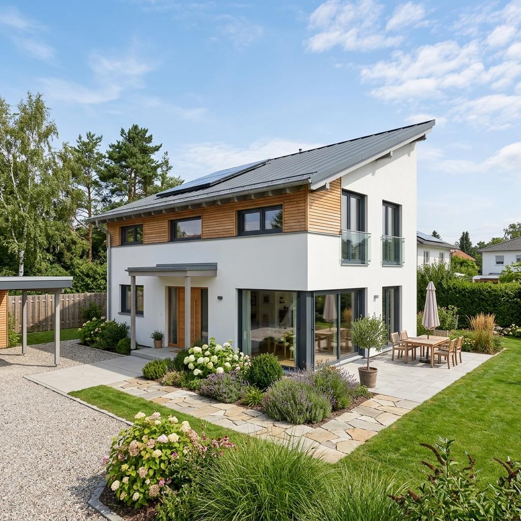 Pultdachhaus Flair 125 PD von Town & Country Haus — Massivhaus mit Pultdach und 125 m²