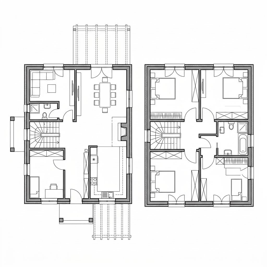 Grundriss Landhaus Classic – 140 m² Landhaus mit 5 Zimmern