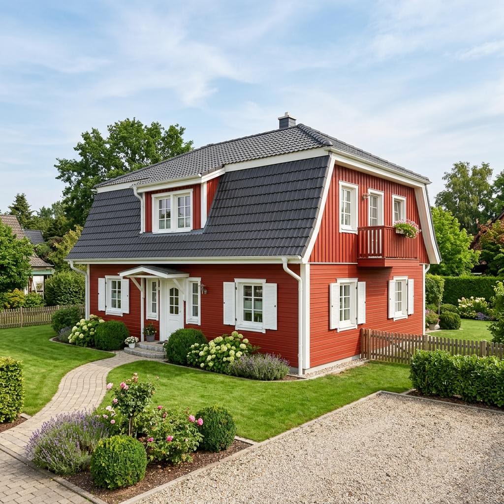 Schwedenhaus Borås 162 von Eksjöhus — Holzhaus mit Mansarddach und 162 m²