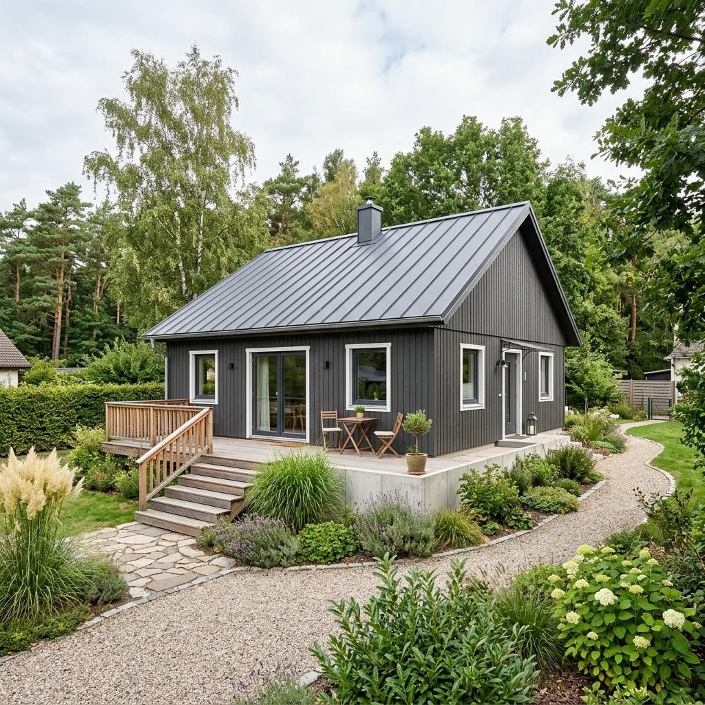 Ferienhaus Torpet 44 von Eksjöhus als kompaktes Schwedentorp mit Satteldach