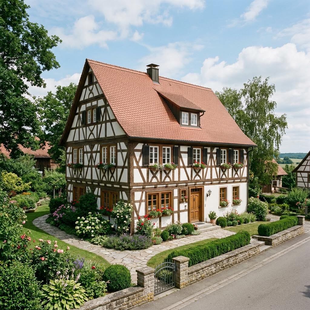 Fachwerkhaus Glas 186 von KD-Haus — Fachwerk im Holzskelettbau mit rund 186 m²