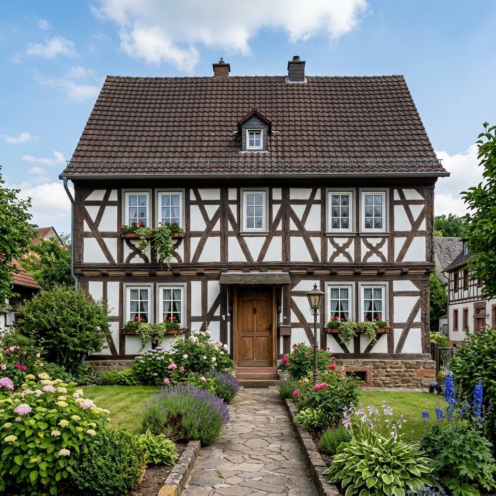 Fachwerkhaus Klassik 172 von KD-Haus — Fachwerk mit Holzständer und Gefachen mit rund 172 m²
