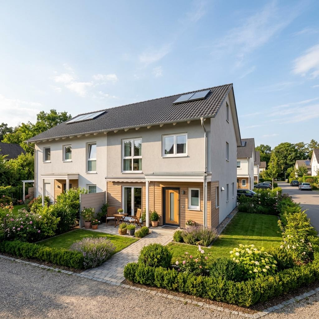 Reihenhaus Reihenmittelhaus Medley R106 von FingerHaus mit Satteldach und 106 m² Wohnfläche