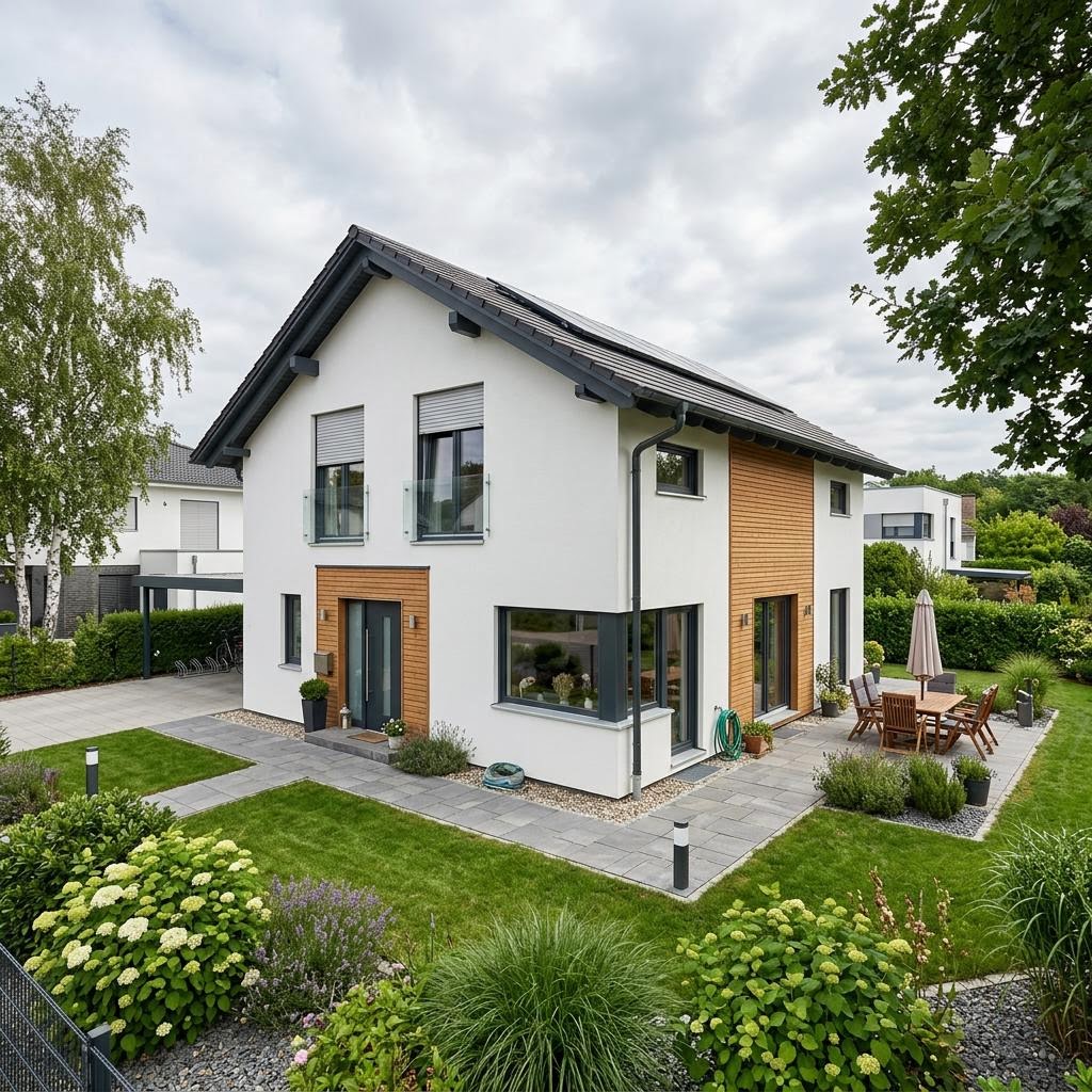 Einfamilienhaus Vio Classic 134 von FingerHaus als Holz-Fertighaus mit Satteldach