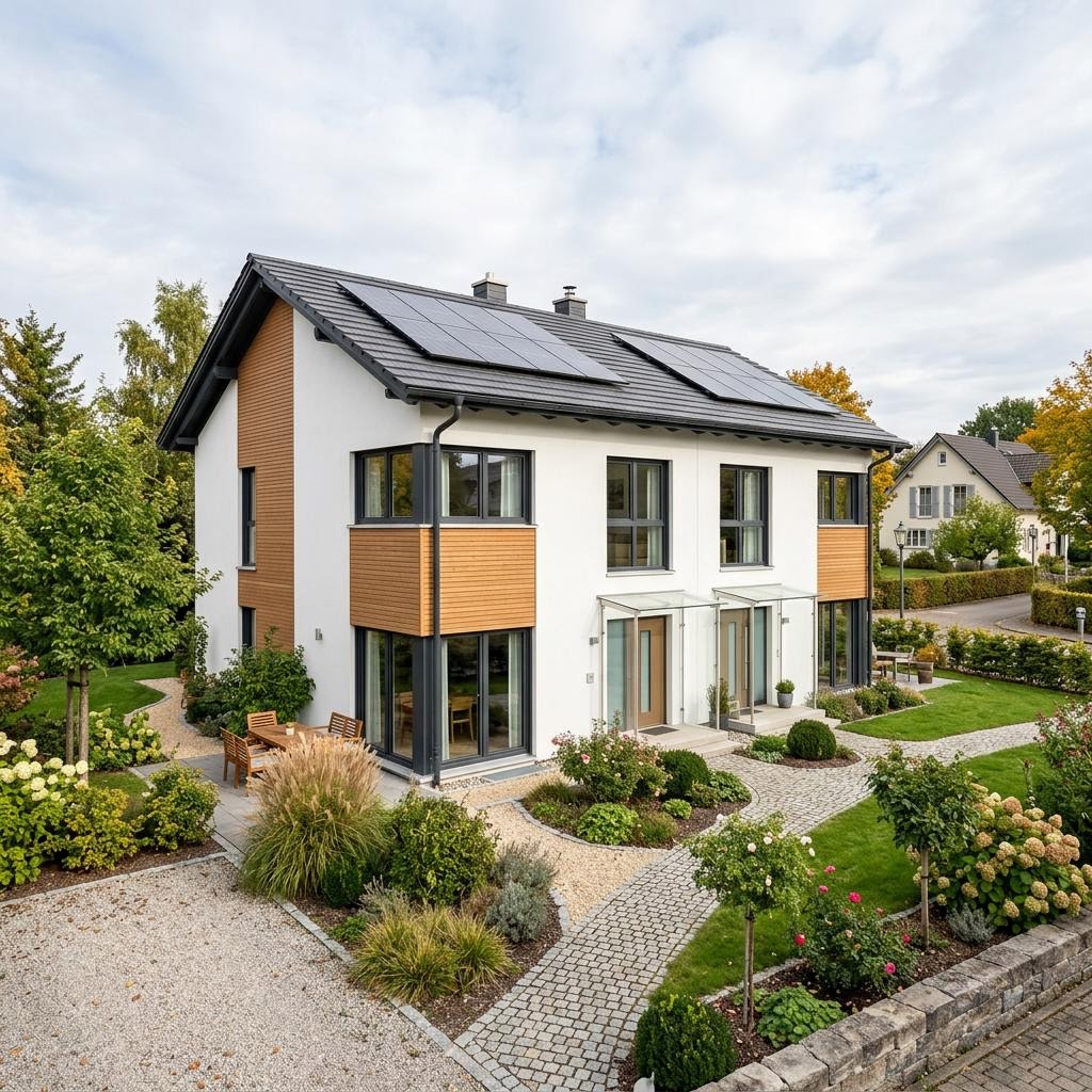 Doppelhaus Doppelhaus MassivDuo 122 von FischerHaus — Satteldach, 122 m²
