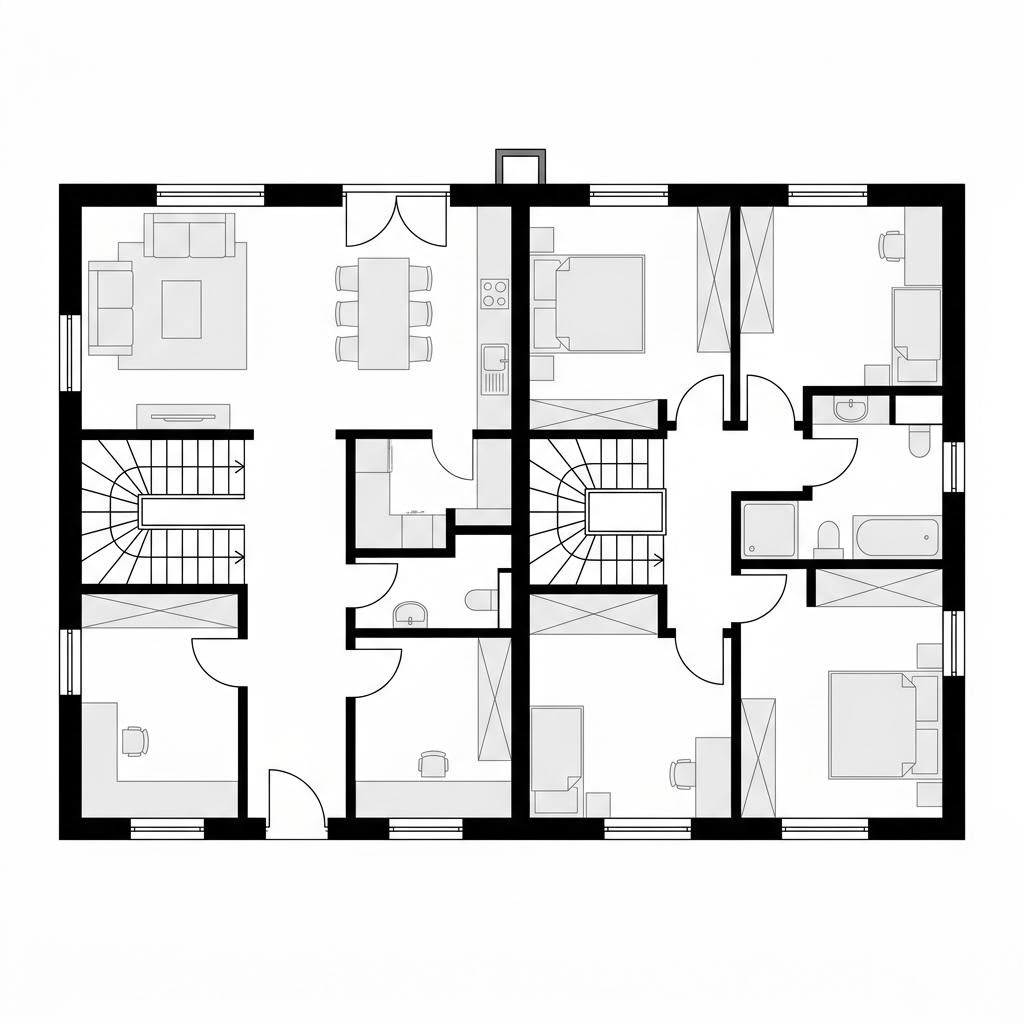 Grundriss Friesenwall 138 – 138 m² Friesenhaus mit 5 Zimmern