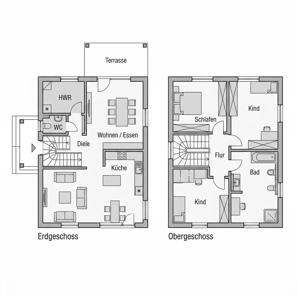Grundriss CityVilla Lino 154 von GUSSEK HAUS — 154 m², 4 Zimmer