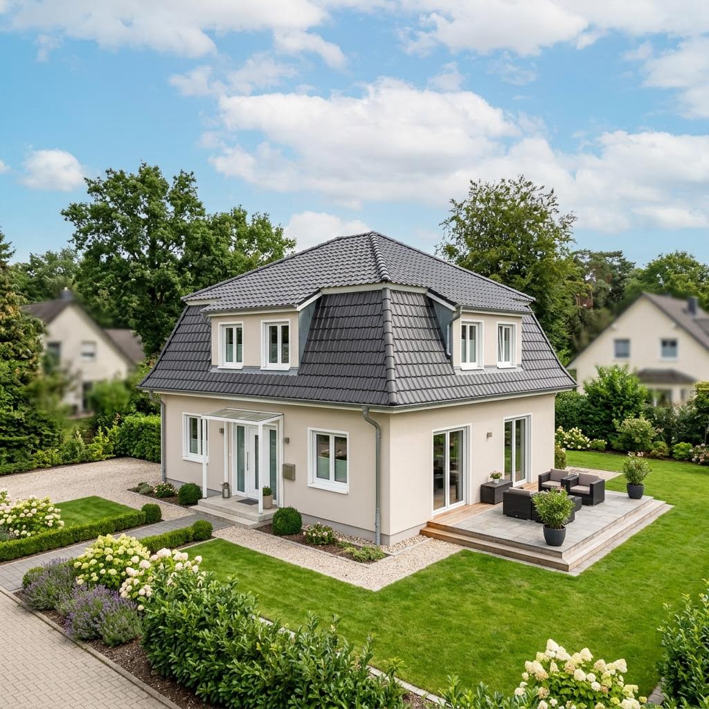 Stadtvilla Villa Mansarde 160 von GUSSEK HAUS mit Mansarddach — 160 m²