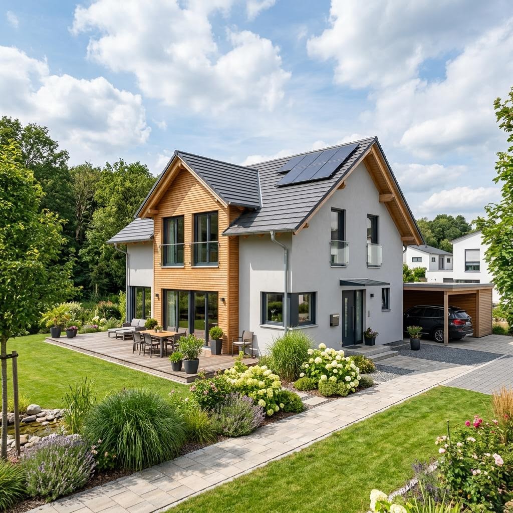 Holzhaus GRIFFNER Classic von GRIFFNER — Designhaus mit Satteldach und Holzbauweise