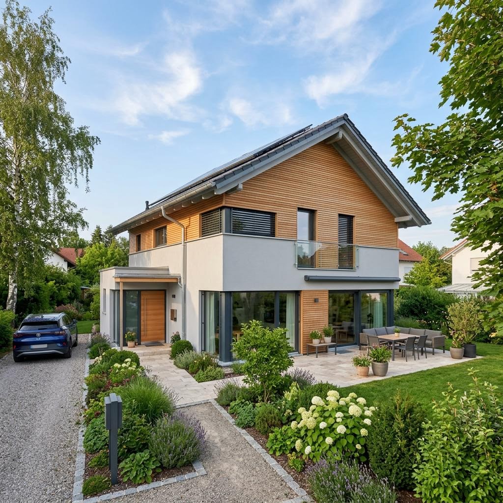 Holzhaus Landhaus 142 von Isartaler Holzhaus — Familienhaus mit fünf Zimmern und Satteldach