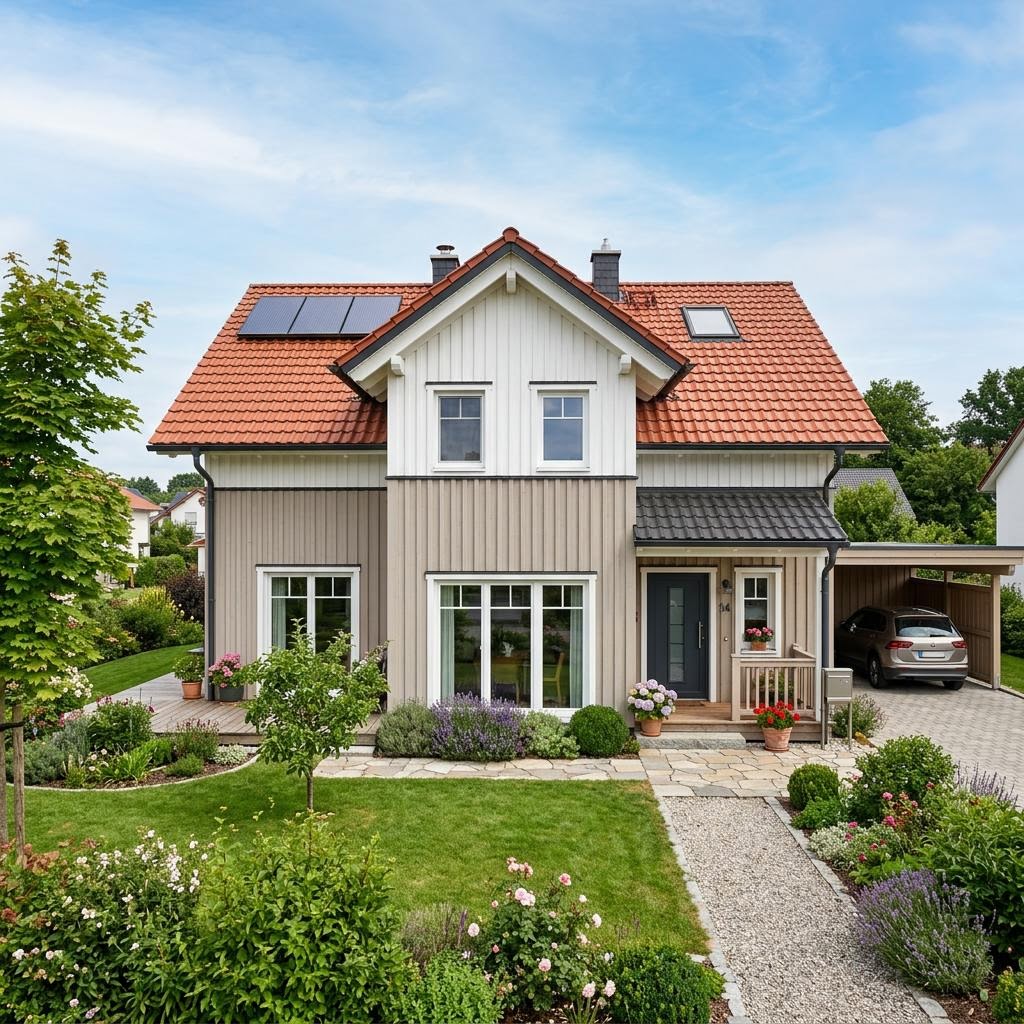 Schwedenhaus SH 128 N von ScanHaus Marlow — Holzhaus mit Sprossenfenstern und 128 m²