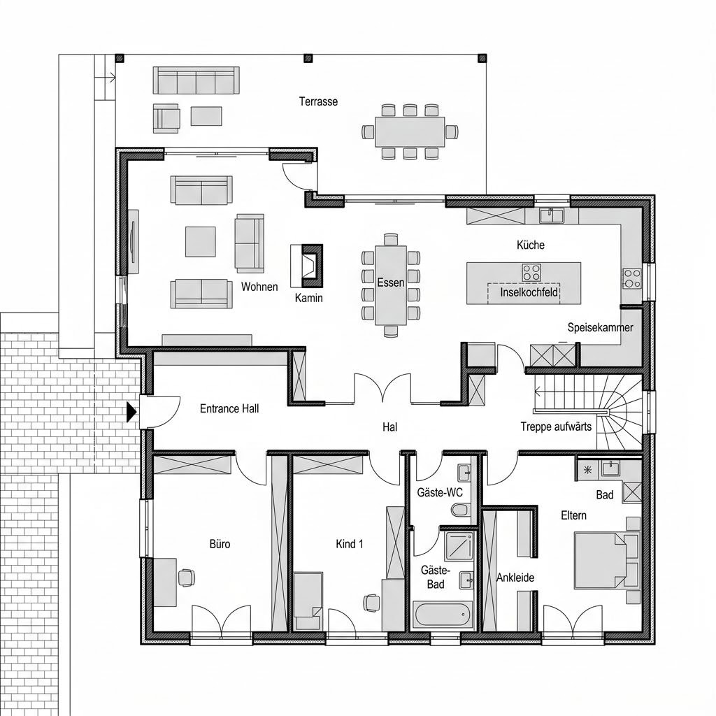 Grundriss ART 3 – 200 m² Luxusvilla & Designerhaus mit 5 Zimmern