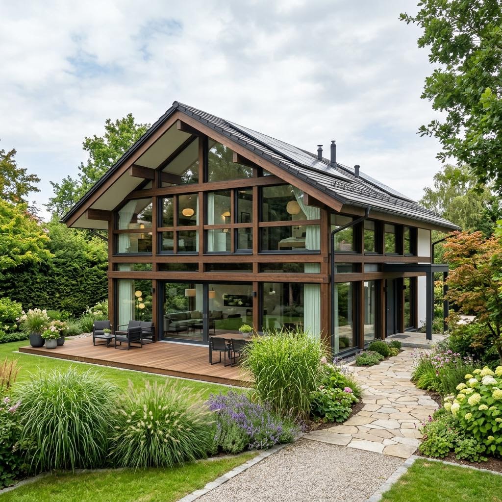 Luxusvilla & Designerhaus ART 5 von HUF HAUS — Fachwerk-Konstruktion mit 260 m²
