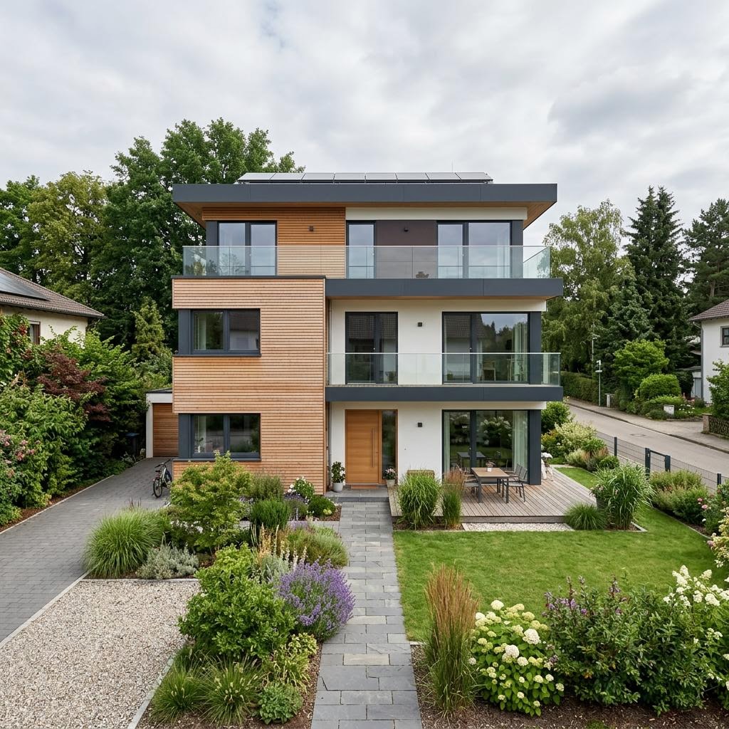 Mehrgenerationenhaus Mehrgenerationenhaus Trio Klima 260 von KAMPA — Flachdach, 260 m²