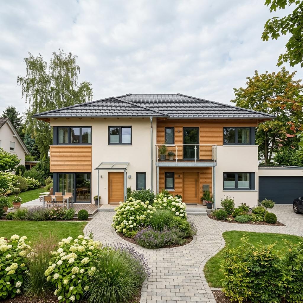 Zweifamilienhaus Zweifamilienhaus Generationen 215 von KAMPA — Walmdach, 215 m²