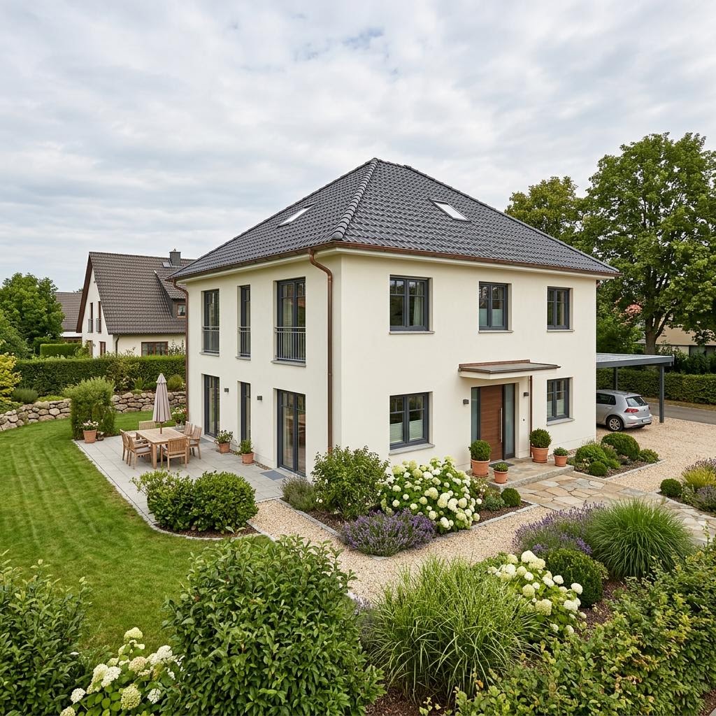 Landhaus Weinberg 150 von Kern-Haus als Massivhaus mit Krüppelwalmdach
