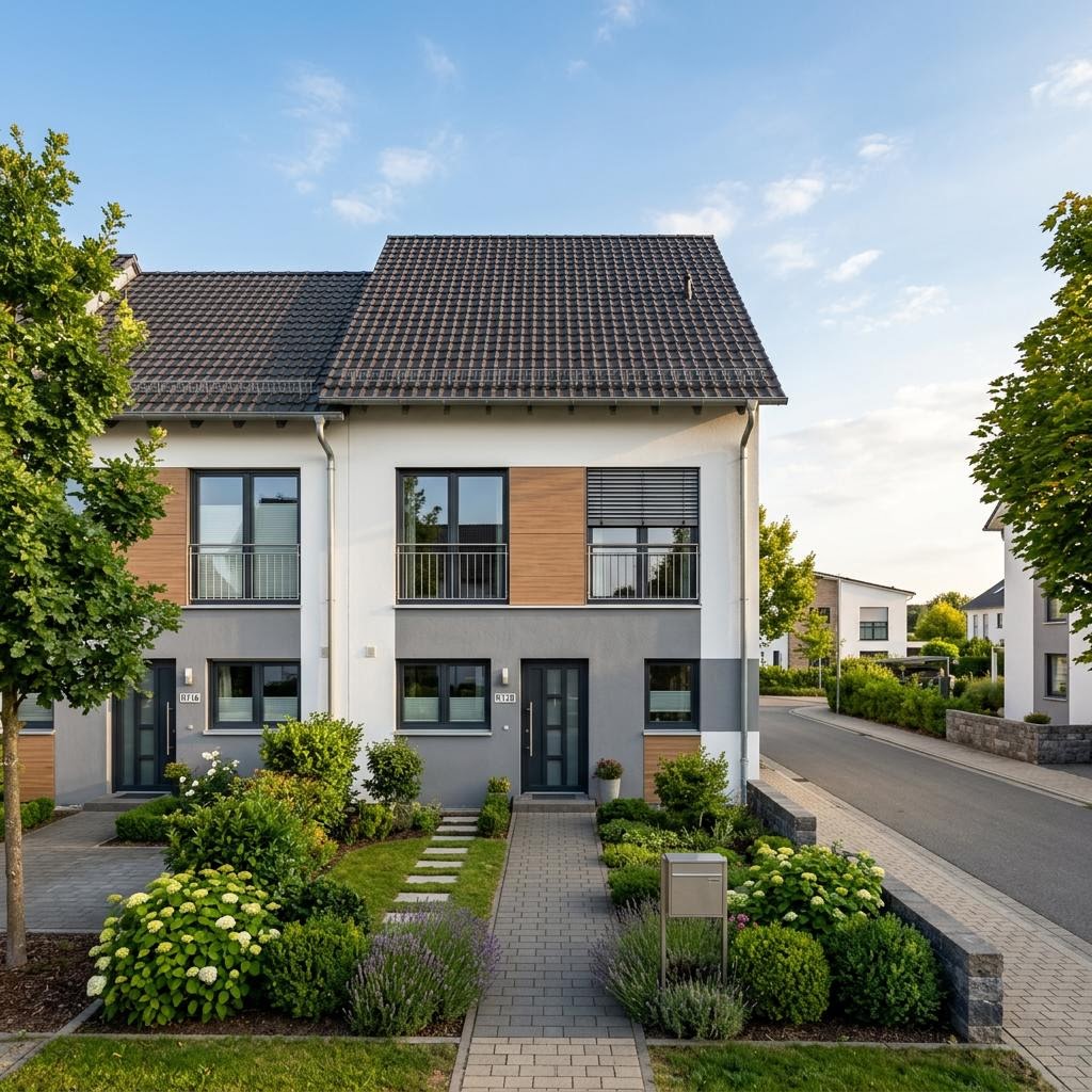 Reihenhaus Reihenmittelhaus Rivo R118 von Kern-Haus mit Satteldach und 118 m² Wohnfläche