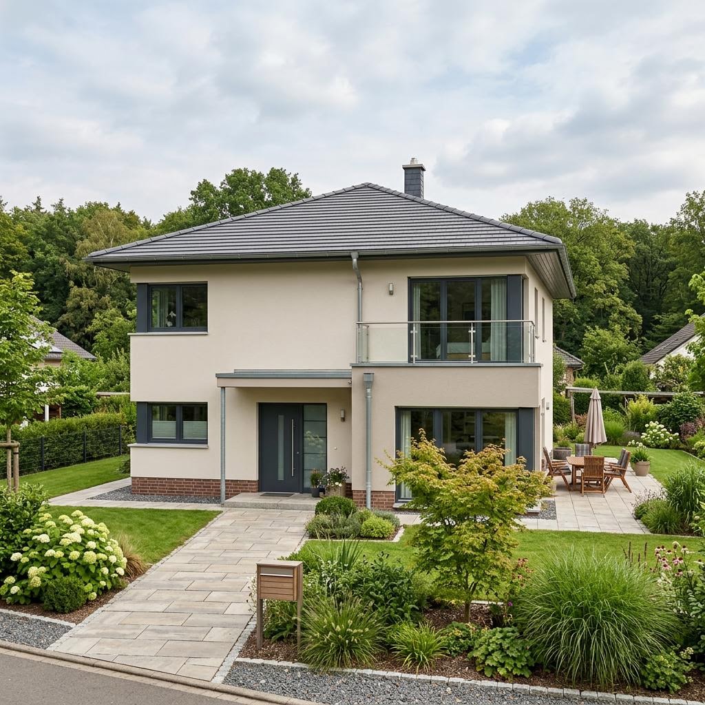 Einfamilienhaus Vero 152 von Kern-Haus als Massivhaus mit Walmdach und sechs Zimmern