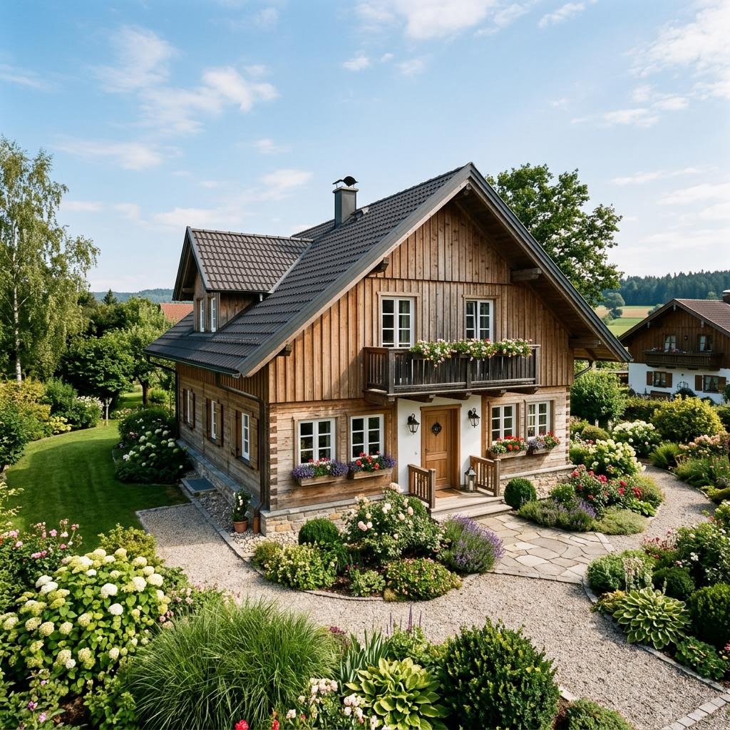 Landhaus Landhaus Rosenweg 142 von Albert Haus — Fertighaus in Holztafelbau mit rund 142 m²