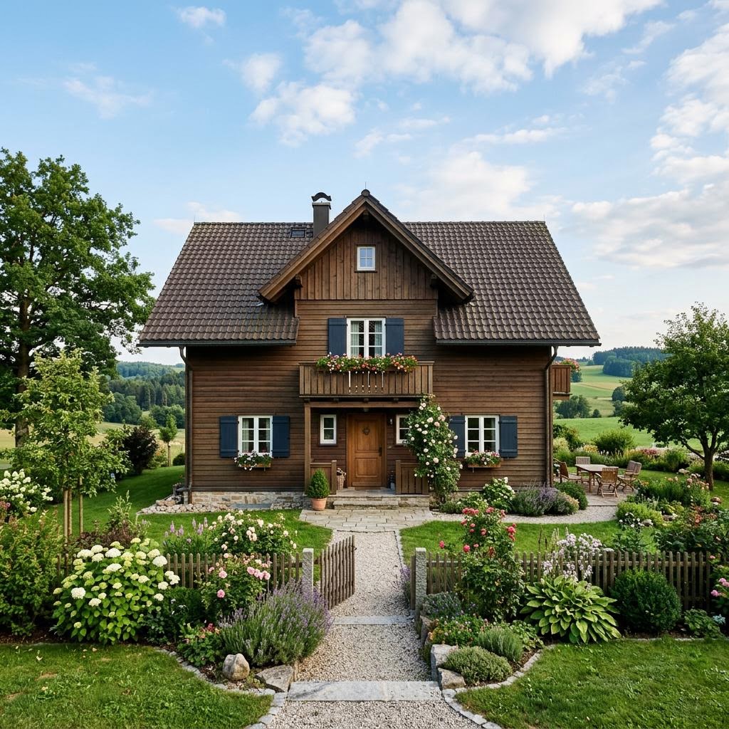 Landhaus Landhaus Achental 128 Ausbau von Chiemgauer Holzhaus — Holzhaus in Holztafelbau mit rund 128 m²