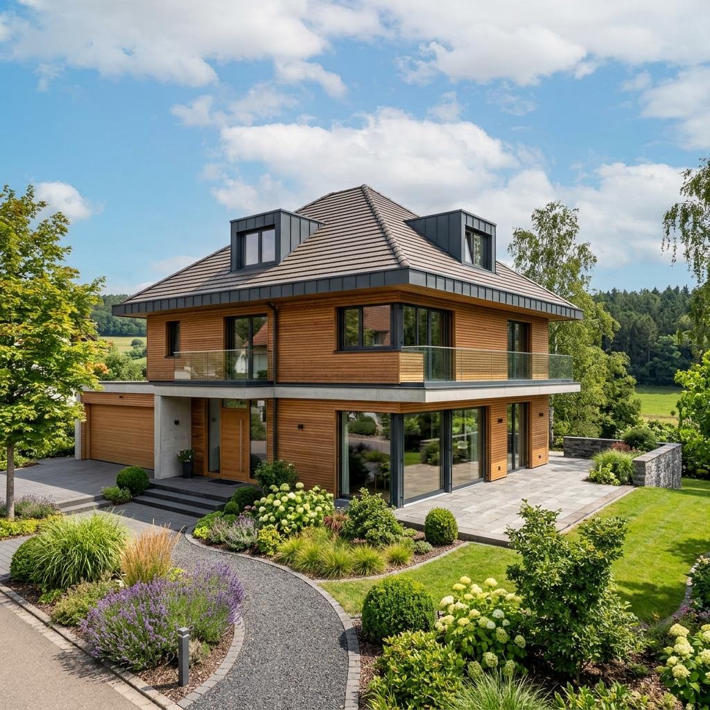 Luxusvilla & Designerhaus Walmdach Villa 240 von LUXHAUS — Fertighaus mit rund 240 m²