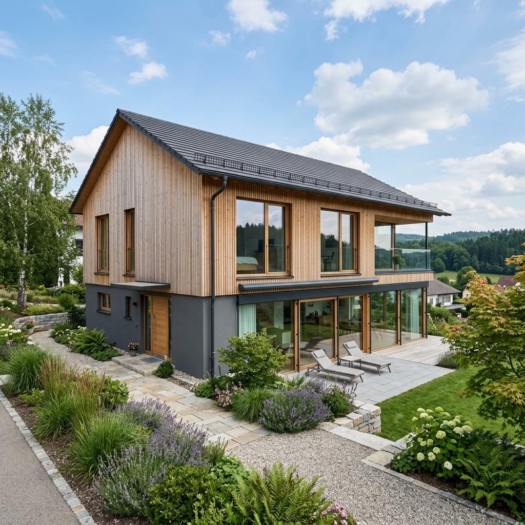 Luxusvilla & Designerhaus Landhaus Villa 148 von ARGE-HAUS — Fertighaus in Holztafelbau mit rund 148 m²
