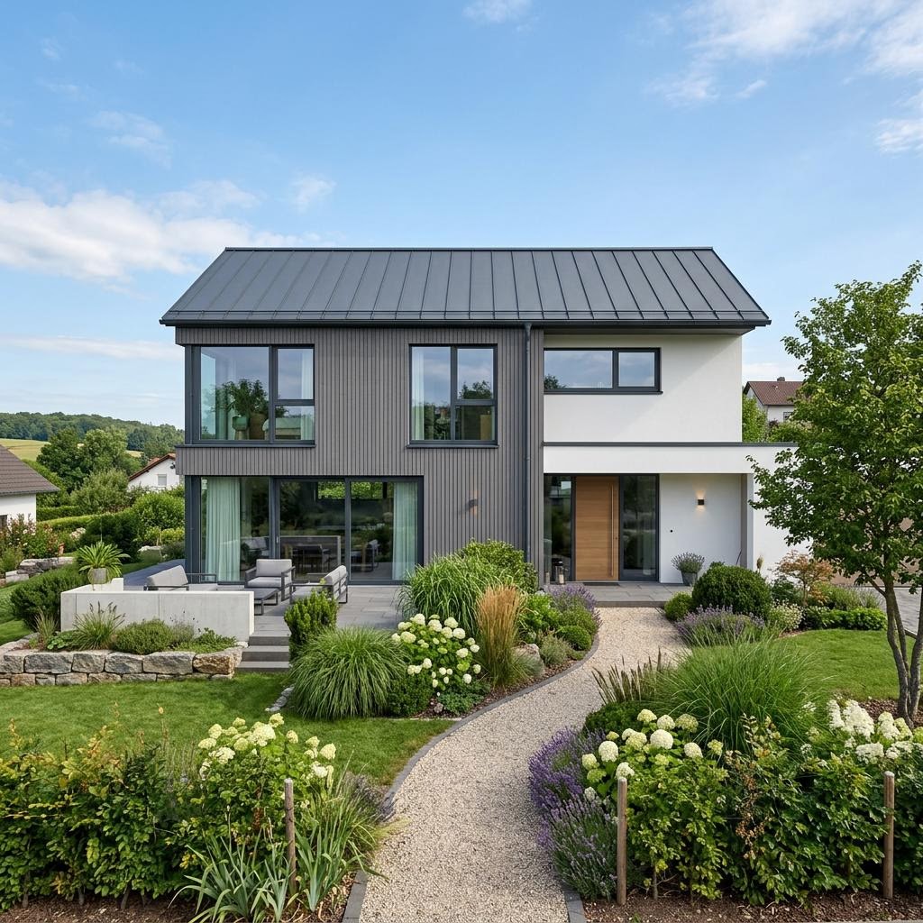 Luxusvilla & Designerhaus MODUM 7 Beispiel 3 von HUF HAUS — Fertighaus mit rund 168 m²