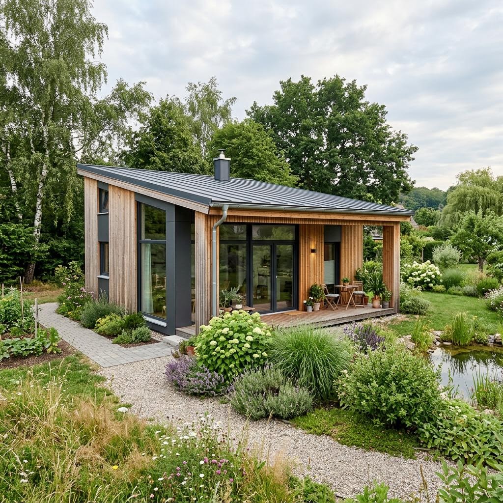 Tiny House Tiny Family 40 von McCube — familientaugliches Holzriegel-Minihaus mit Pultdach und 40 m²
