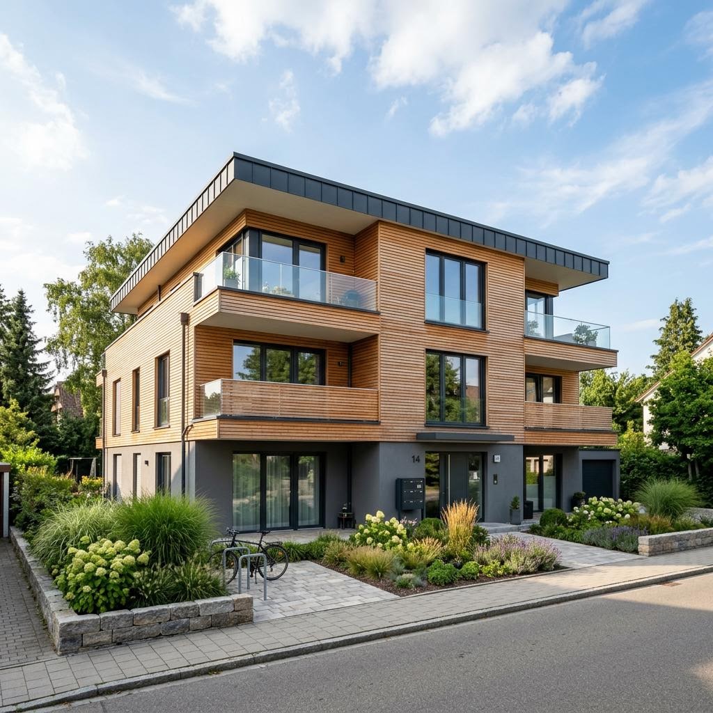 Mehrfamilienhaus Serie Flat 118 von GROPYUS — Holztafelbau mit rund 118 m²