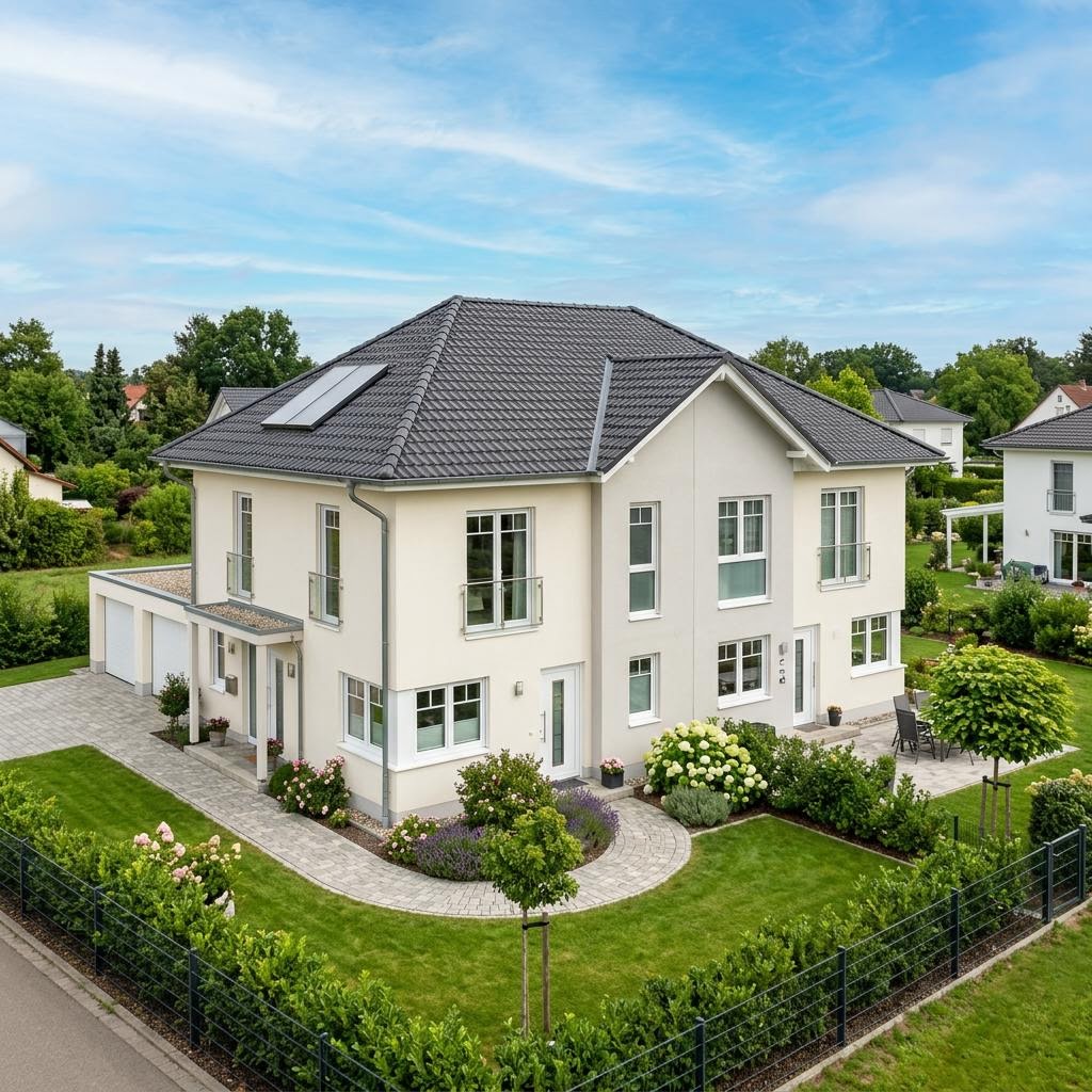 Zweifamilienhaus Zweifamilienhaus Duplex 205 von P & P Massivhaus — Krüppelwalmdach, 205 m²