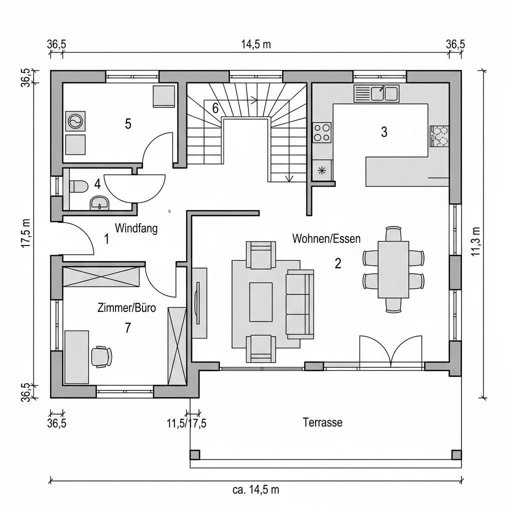 Grundriss Life 158 – 164 m² Einfamilienhaus mit 5 Zimmern