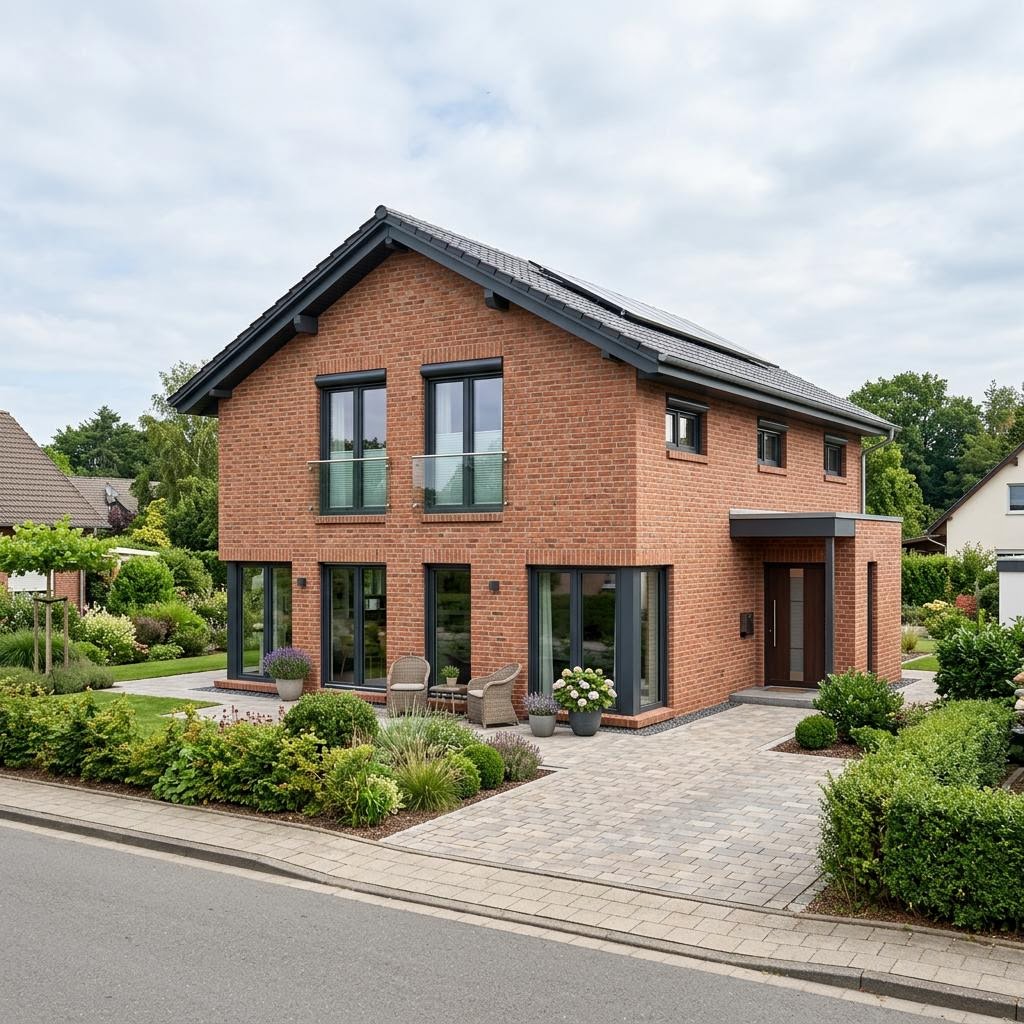 Ziegel-Singlehaus 92 von Rötzer Ziegel-Element-Haus mit Satteldach — massives Singlehaus mit 92 m²