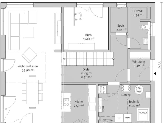 Grundriss Stadtvilla 160 – 170 m² Stadtvilla mit 5 Zimmern