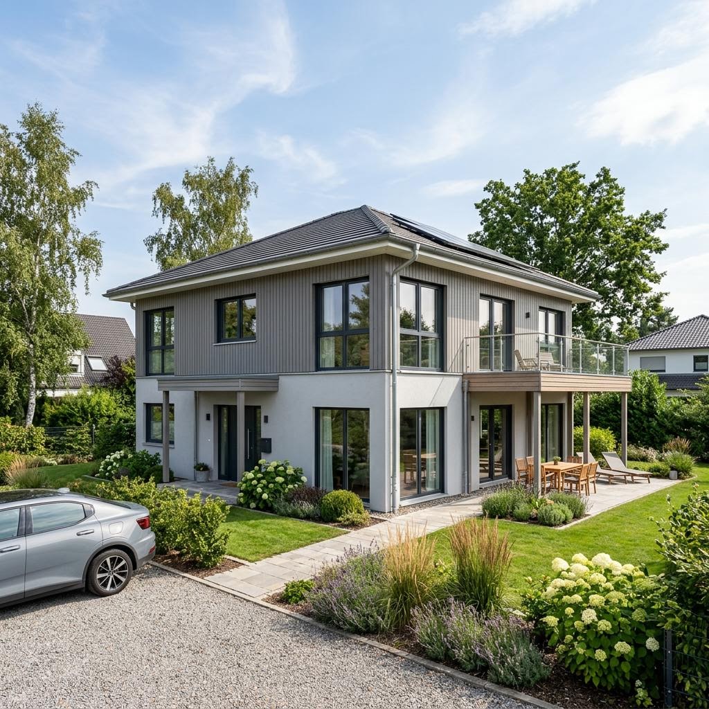 Stadtvilla VARIANT 198 von Hanse Haus — Holztafelbau mit Walmdach und rund 198 m²