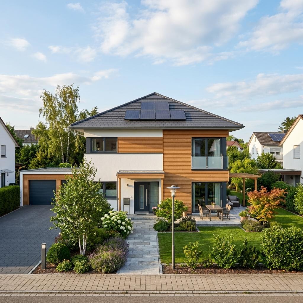 Stadtvilla Villa Onda 160 von Meisterstück-HAUS — kompaktere Architektenvilla mit Zeltdach