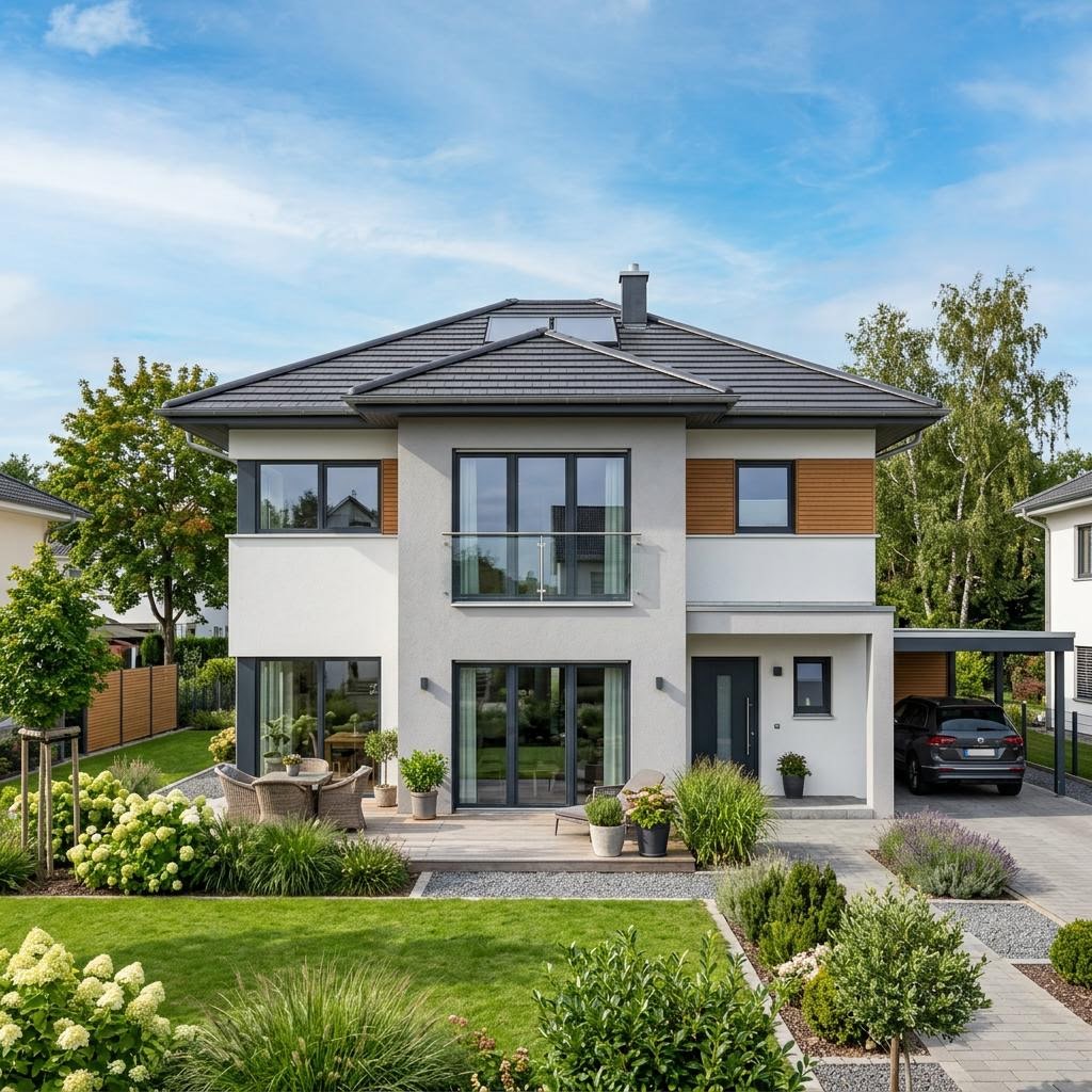 Stadtvilla 165 von P & P Massivhaus — Massivhaus mit Walmdach